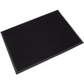 Crown Mat-A-Dor Heavy Traffic Outdoor Finger-Tip Scraper Mat - 24" x 32", Black